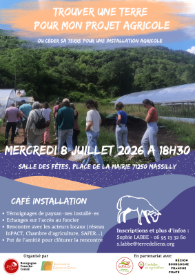 Café installation agricole dans le Clunisois (71