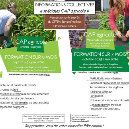 Information collective pour les formations CAPA Métiers de l'agriculture -Horticulture, pépinière et maraichage bio_ CAPA Jardinier paysagiste